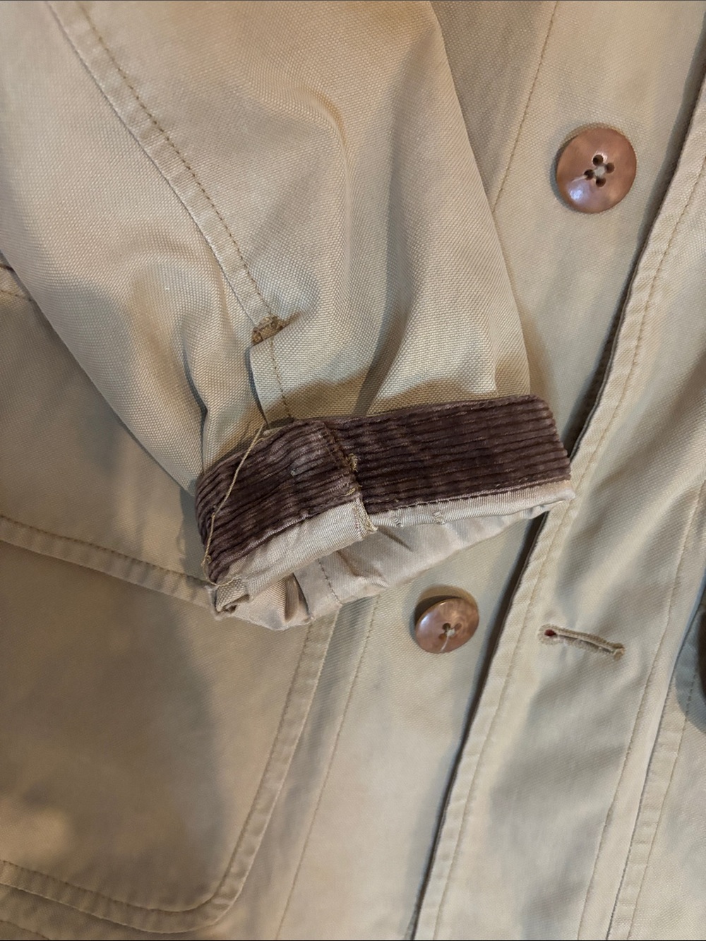 Polo Ralph Lauren Tan Corduroy Collar Coat - Picture 3 of 5